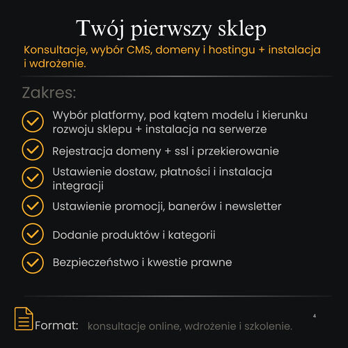 Twój pierwszy sklep + instalacja