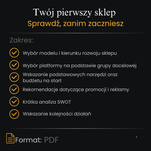 Twój pierwszy sklep - sprawdź, zanim zaczniesz - PDF